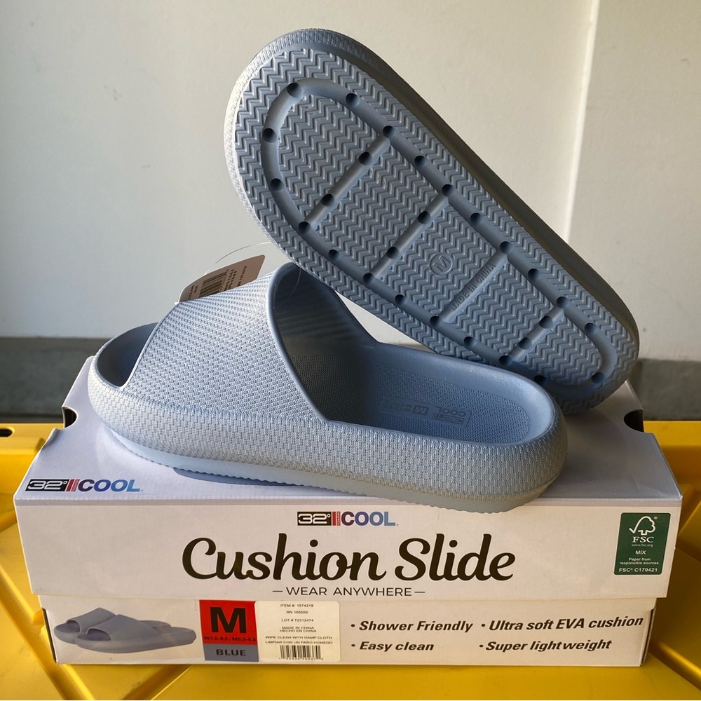 COPY - 32 Degrees COOL Cushion Slide - Blue - Medium